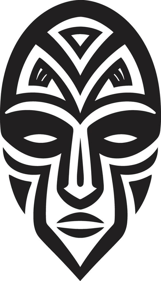 Timeless Visions African Tribe Mask Design Intricate Echoes Vector Tribal Mask Icon