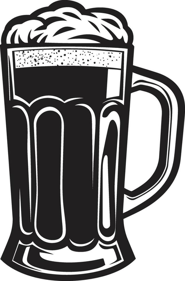 Ale Symbol Vector Beer Stein Icon Cheers Emblem Black Beer Tankard