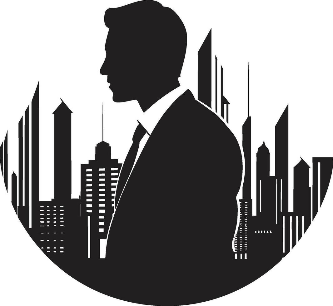 Design Luminary Architect Icon in Black Hue Creative Draftsman Architect Logo Design vector