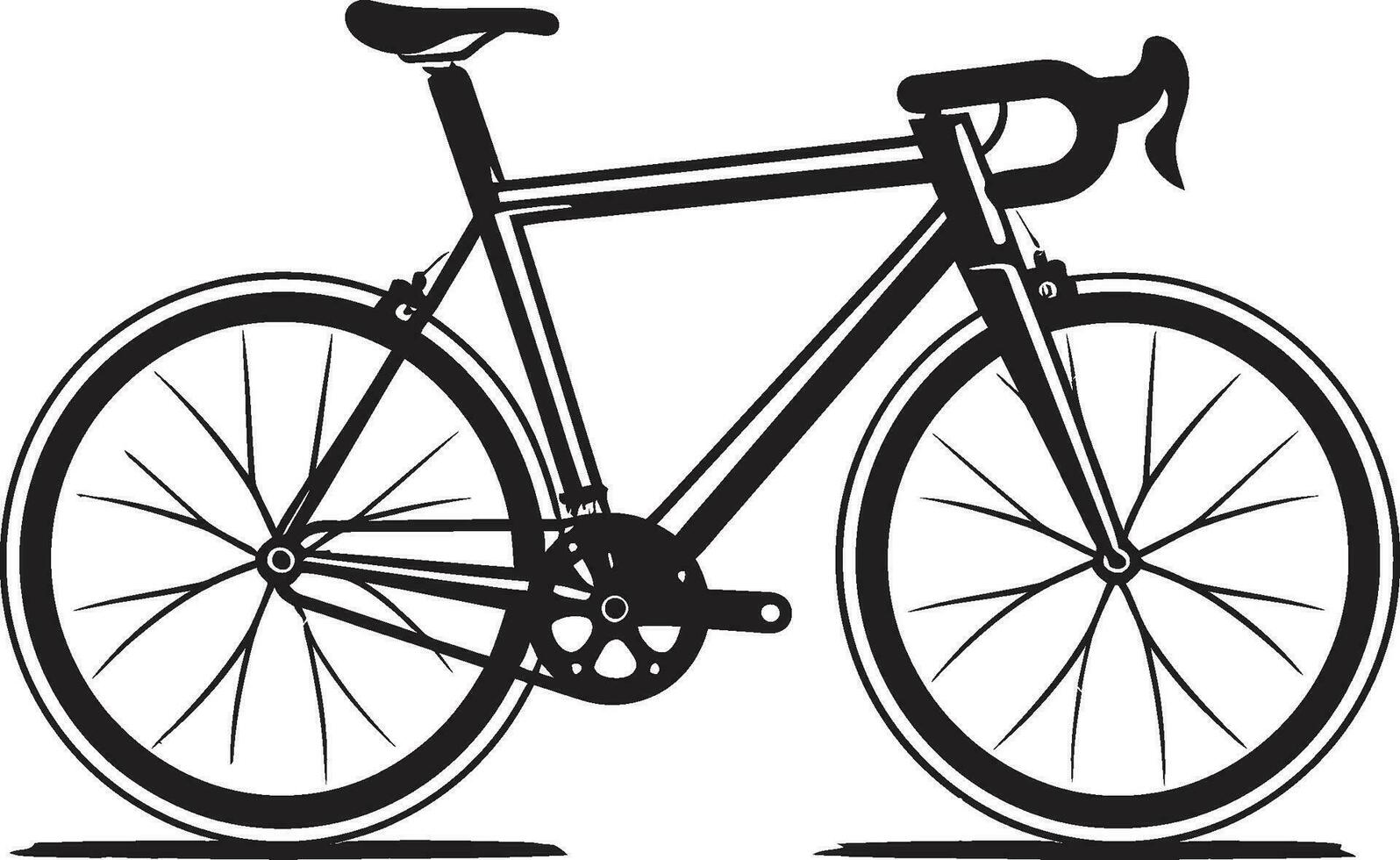 ruta ciclista icónico bicicleta vector diseño velocidad negro bicicleta logo icono