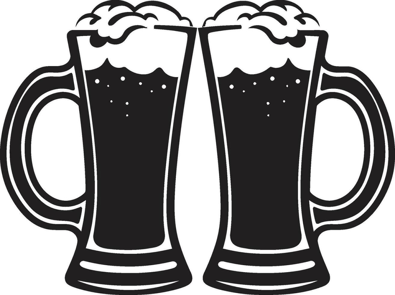 Barrel Brew Vector Beer Glass Icon Stout Symbol Black Ale Emblem