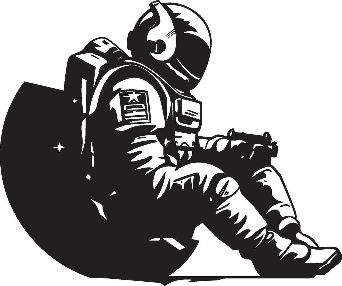 Celestial Trailblazer Astronaut Symbol Space Odyssey Vector Astronaut Design