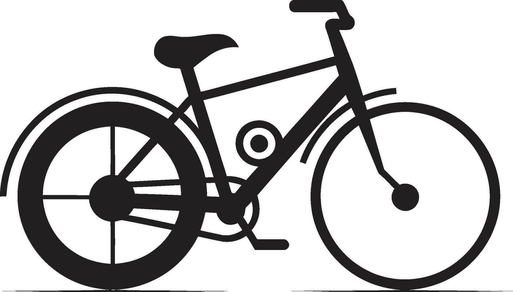 Cycle Path Vector Icon Design Speedway Emblem Black Bike Icon