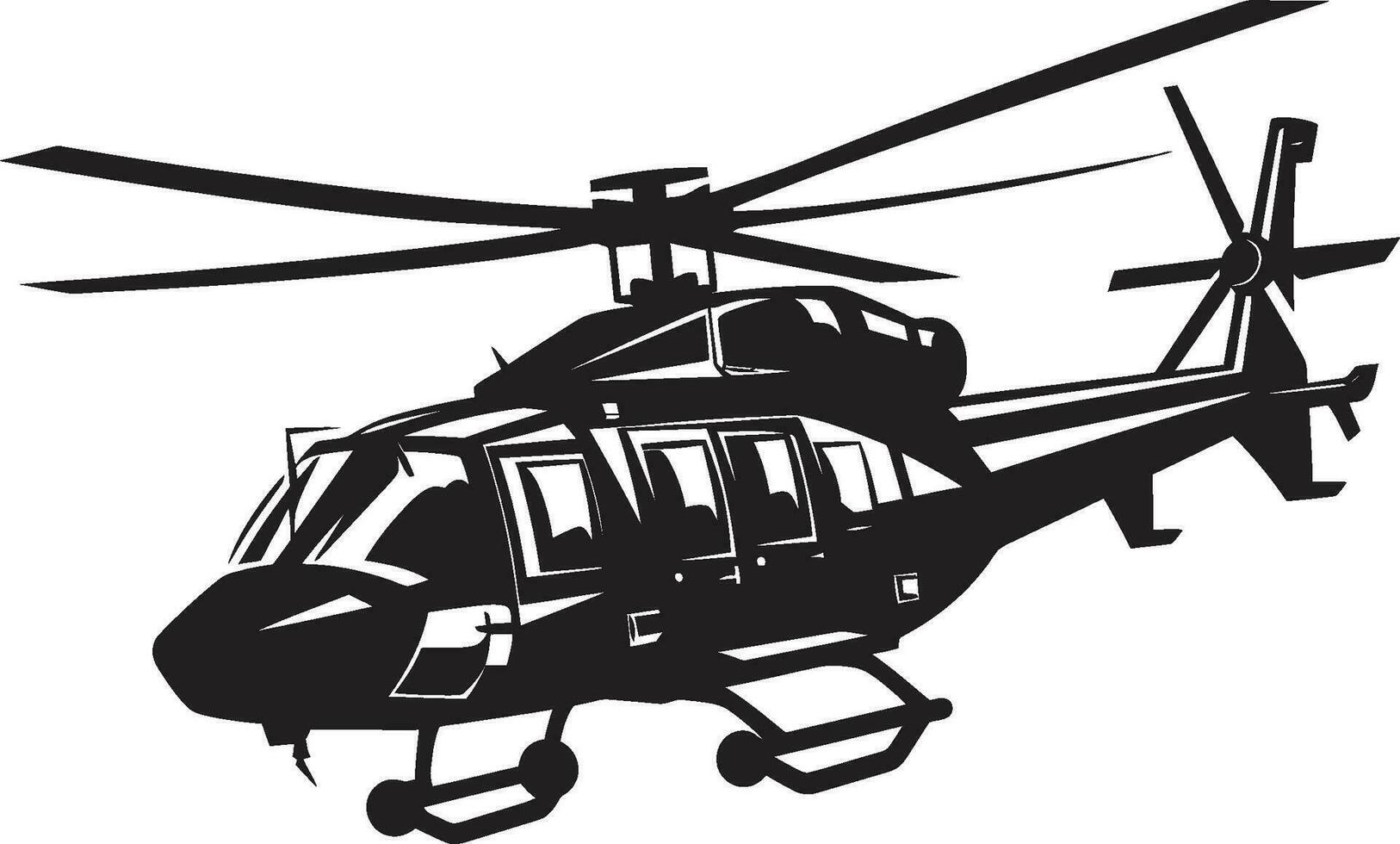 Commander s Helo Tactical Black Logo Icon Pathfinder Air Army Helicopter Vector Symbol