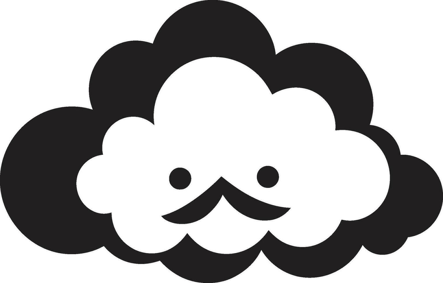 tempestuoso chubasco vector enojado nube furioso nimbo enojado nube icono diseño