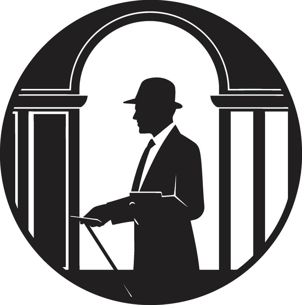 estructura maven negro hombre icono diseño arquitectónico maestro vector negro logo icono