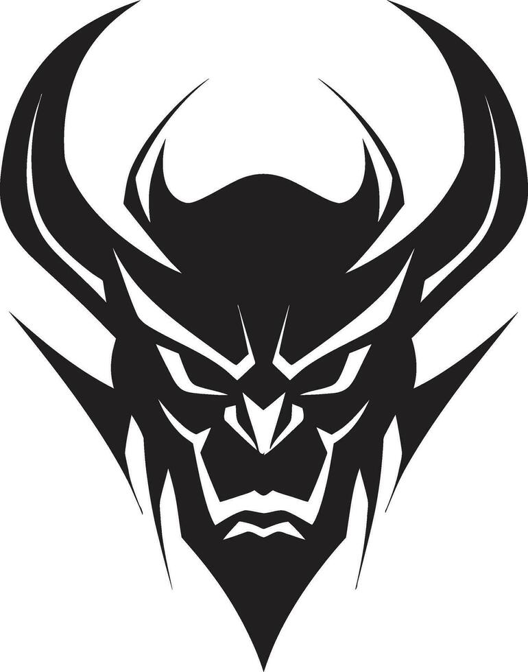Wrath Unleashed Aggressive Devil Emblem Dark Temptation Black Devil s Face Vector