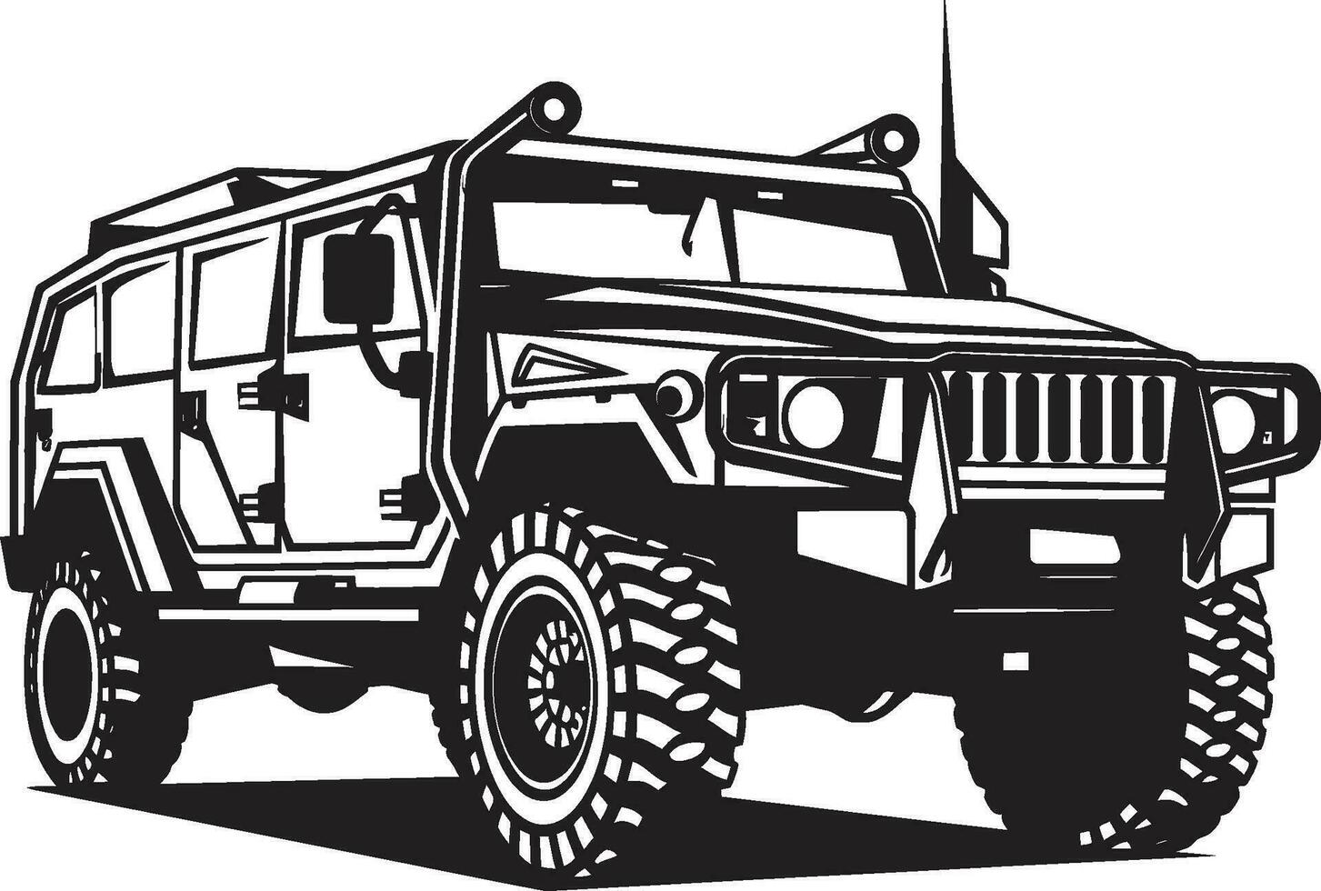 Pathfinder Recon Black 4x4 Emblem Strategic Rover 4x4 Black Emblematic Design vector