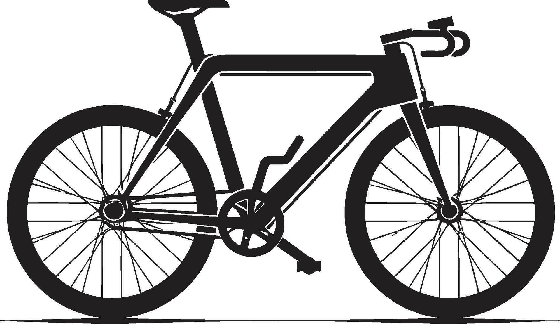 SpeedGear Black Bike Logo Icon CityPedal Vector Bike Emblem 36347139