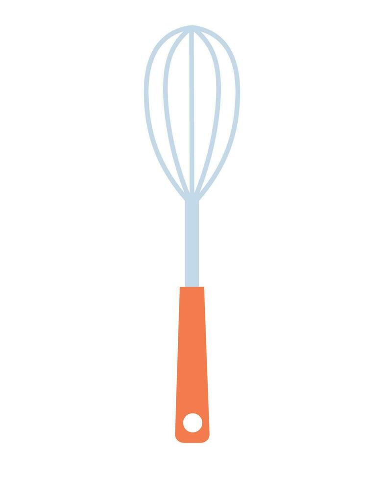 Doodle flat clipart. Simple illustration of a kitchen tool, whisk vector