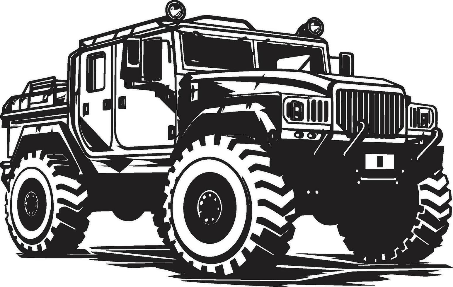 militante pionero vector Ejército símbolo batalla Listo expedición 4x4 negro logo