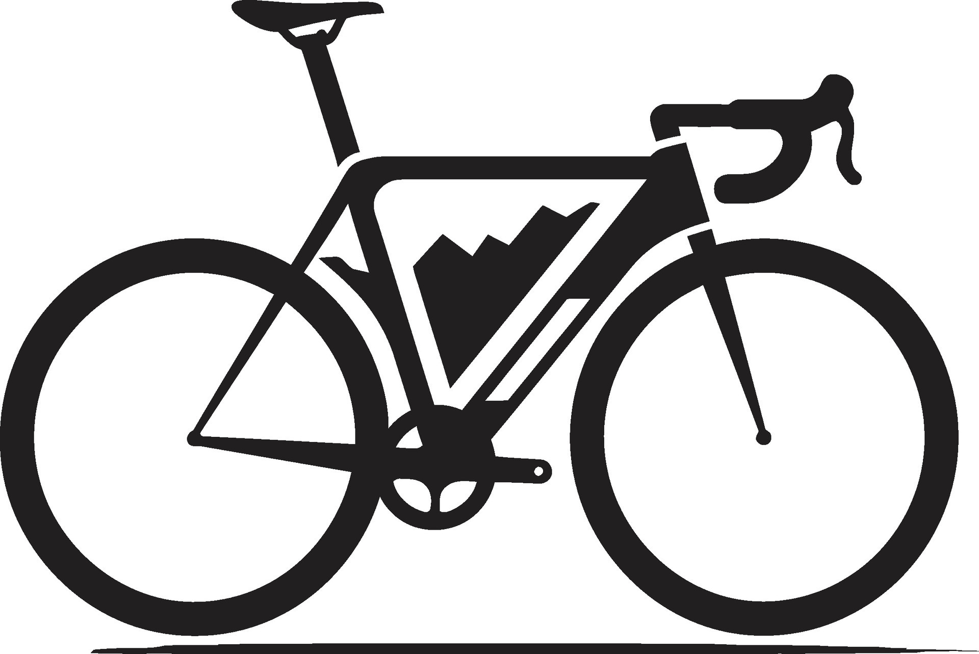 SpeedGear Black Bike Logo Icon CityPedal Vector Bike Emblem 36347411