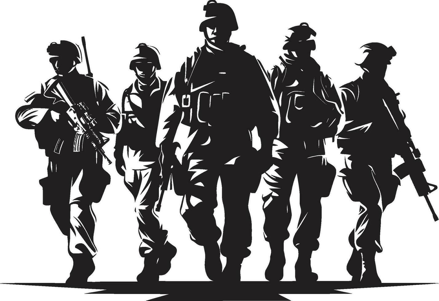 Warrior Legion Vector Troop Black Icon Guardian Platoon Emblematic Armed Force