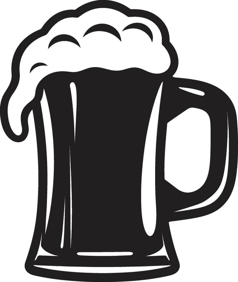 Stout Symbol Black Ale Emblem Hop Harvest Vector Beer Stein Logo