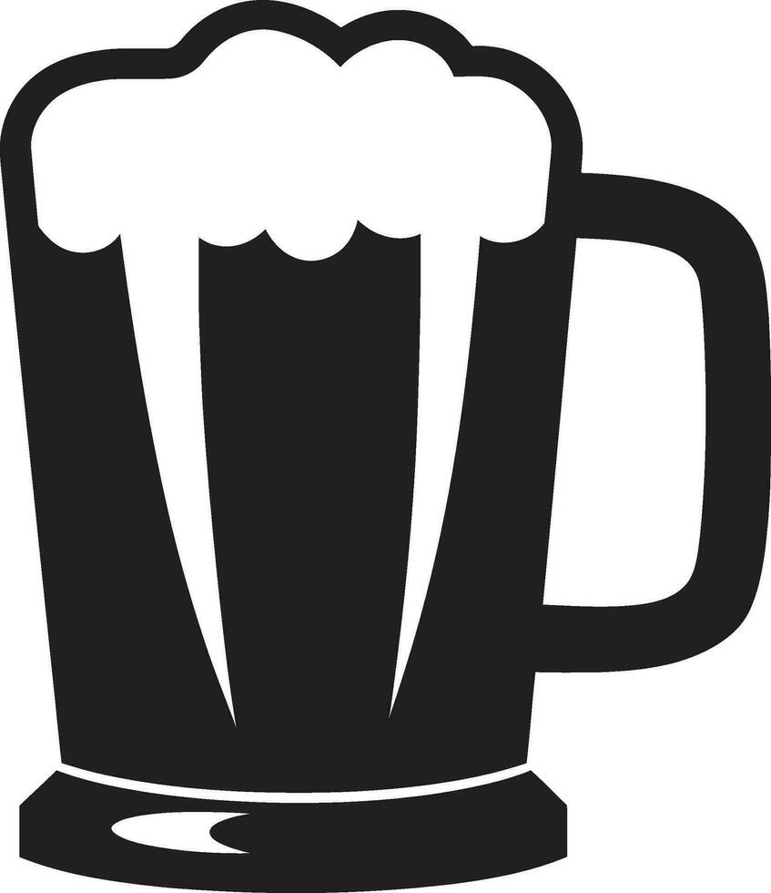 Hop Harvest Vector Beer Stein Logo Pilsner Icon Black Beer Mug Design