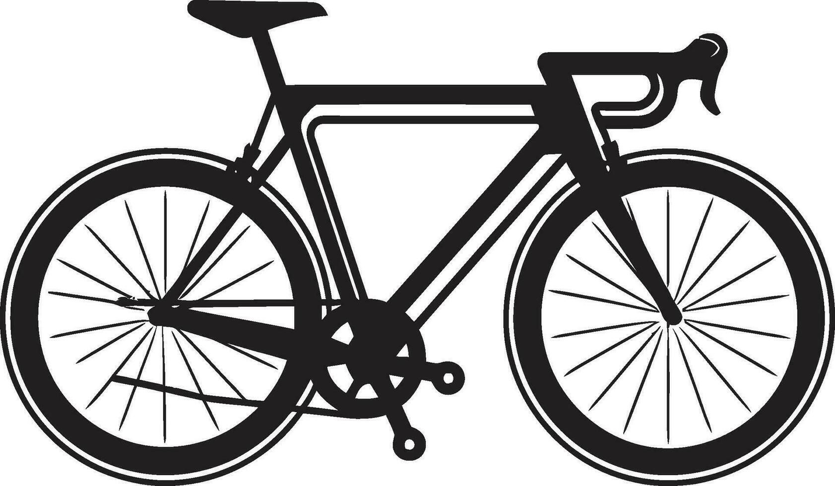 City Cruise Vector Bicycle Logo Classic Wheel Black Bike Design
