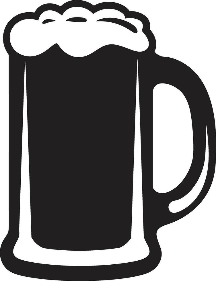 Barrel Brew Vector Beer Glass Icon Stout Symbol Black Ale Emblem