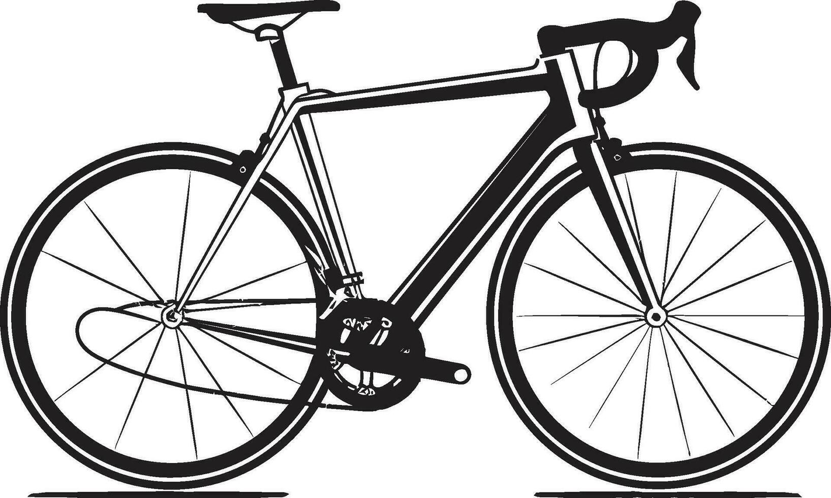 City Cruise Vector Bicycle Logo Classic Wheel Black Bike Design