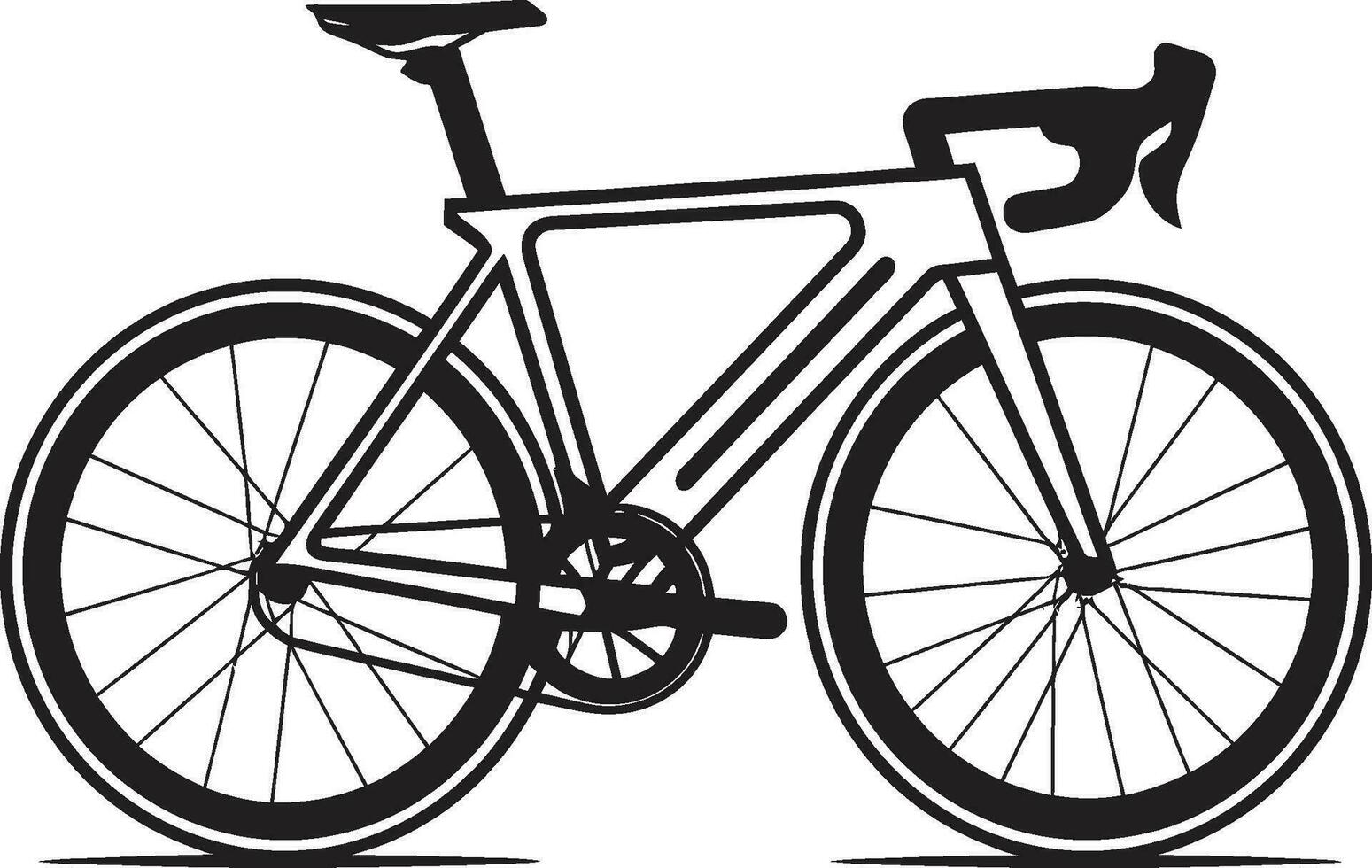 SleekCyclist Black Bicycle Emblem CycleRoute Iconic Bike Vector Design