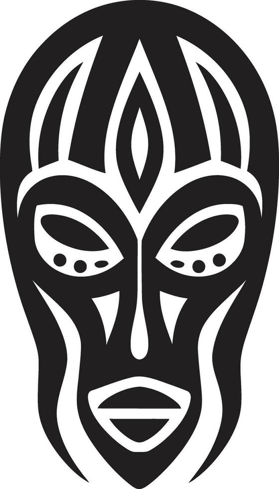 Intricate Visions Vector African Mask Sacred Threads Iconic Tribal Vector