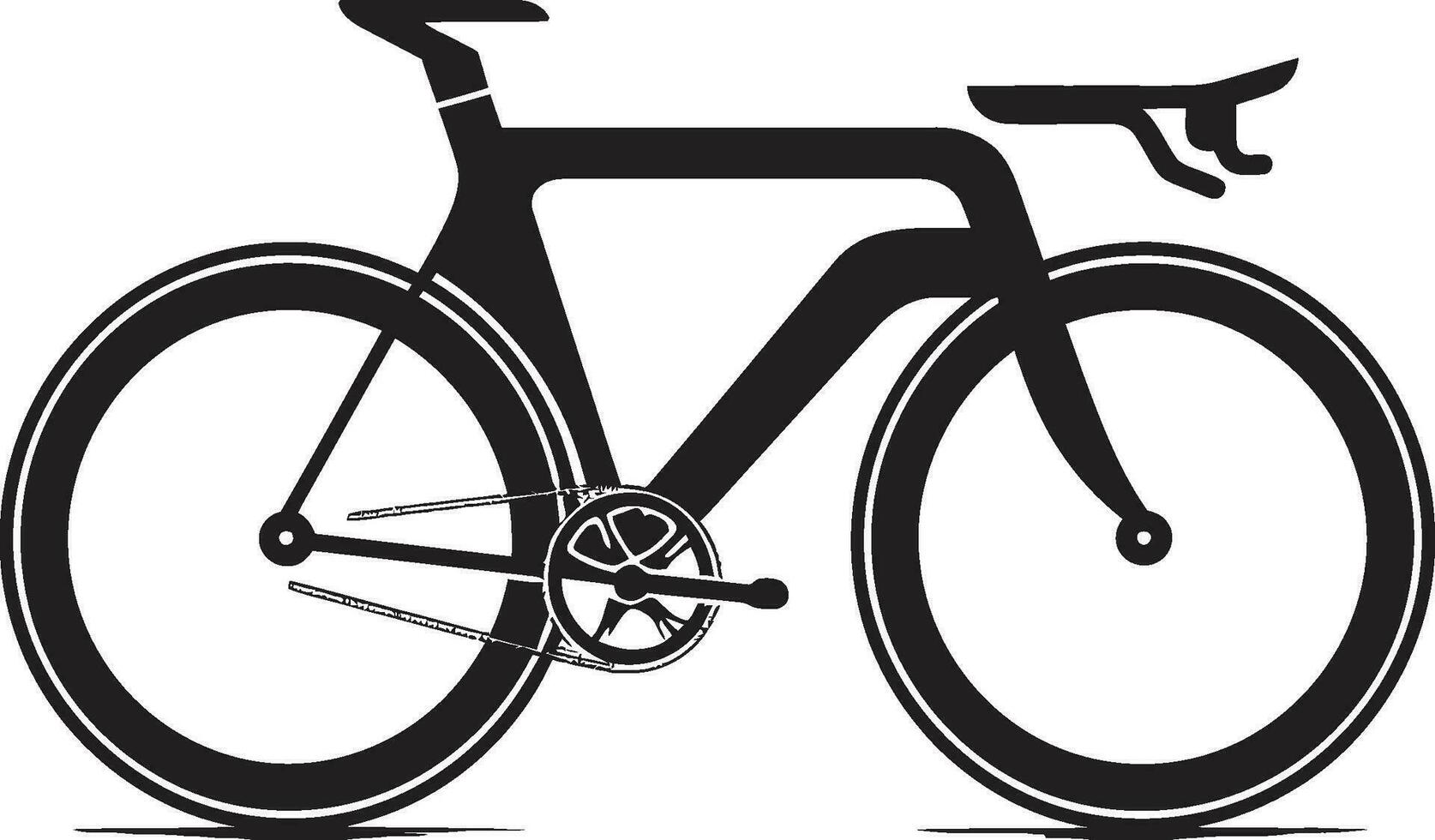 clásico rueda negro bicicleta diseño ciclo arte negro vector icono