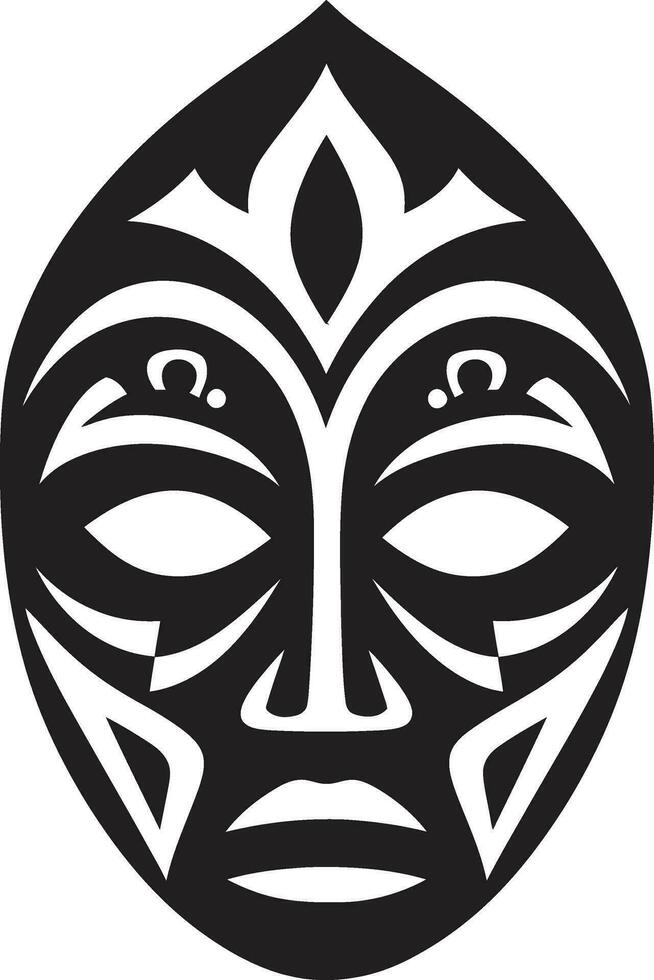 Intricate Legacy African Tribal Emblem Sacred Traditions Vector Logo of African Mask
