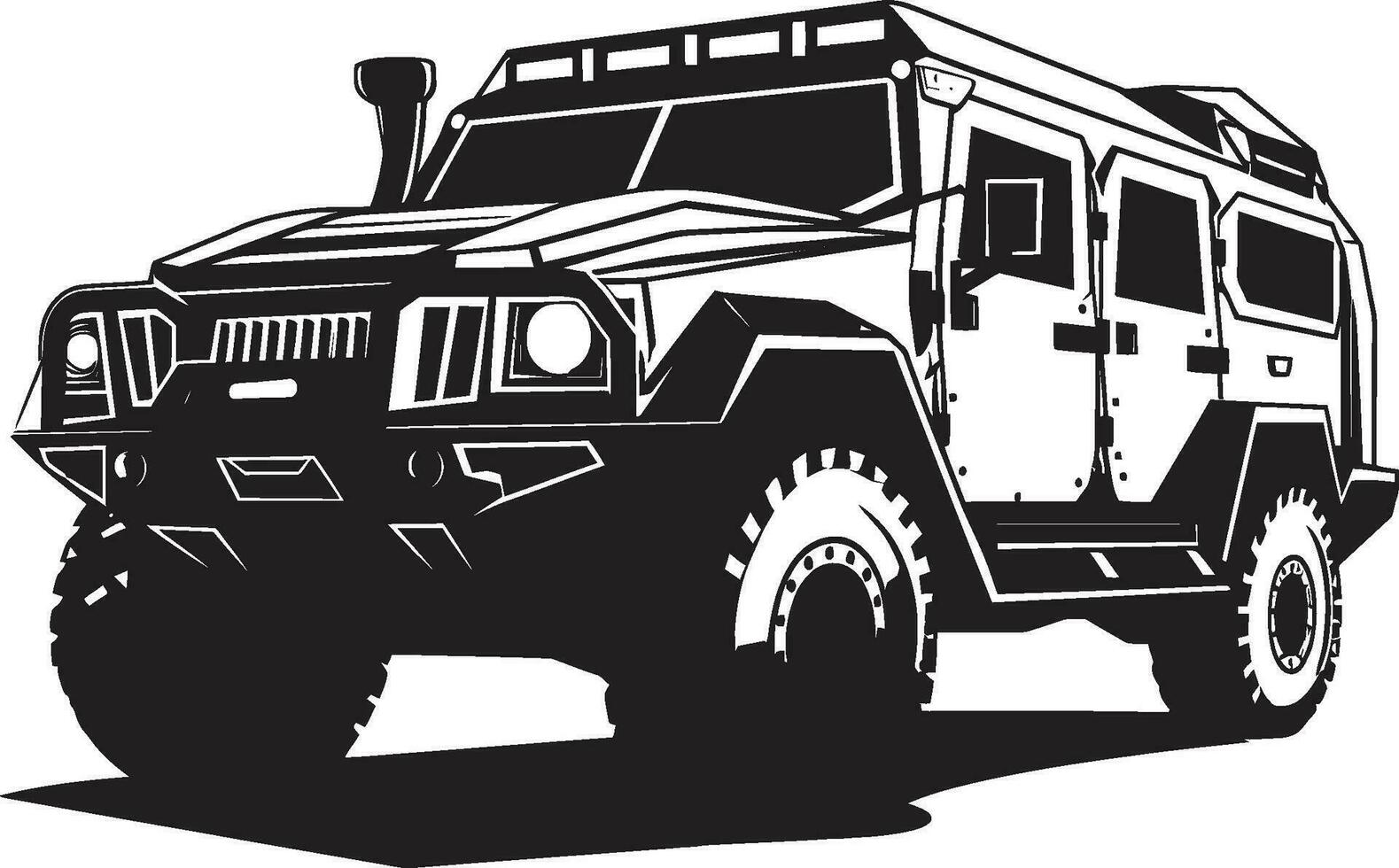 Warrior s Ride Black Army 4x4 Logo Combat Cruiser Vector Military Symbol
