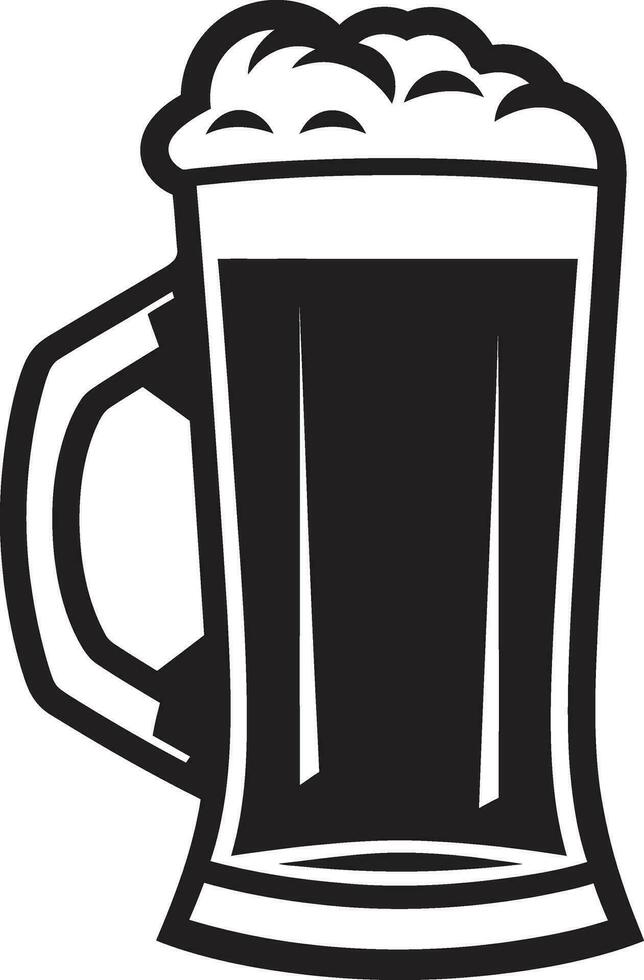 Cheers Icon Vector Beer Tankard Frothy Lager Black Mug Logo