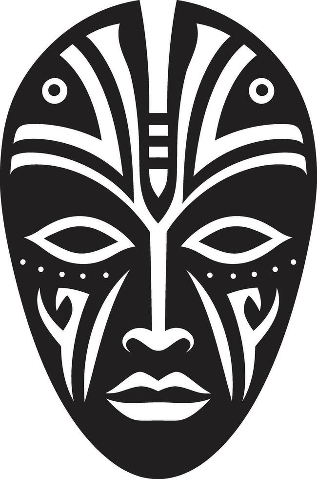 Cultural Chronicles African Tribe Mask Icon Ancestral Whispers Emblem of African Mask vector