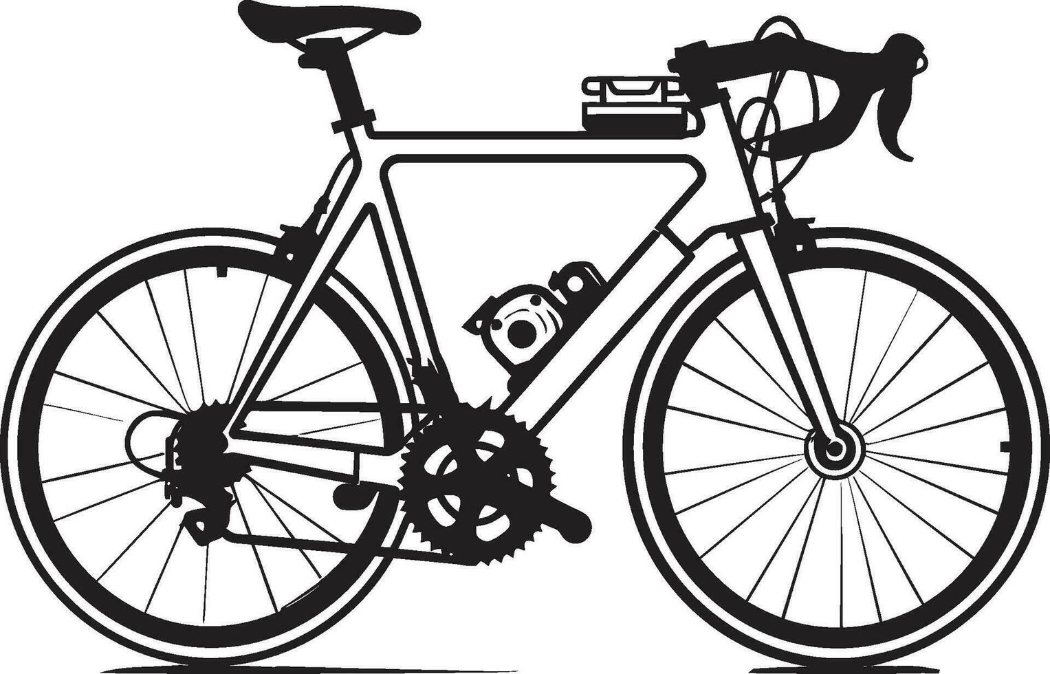 pista de carreras emblema negro bicicleta icono ciudad crucero vector bicicleta logo