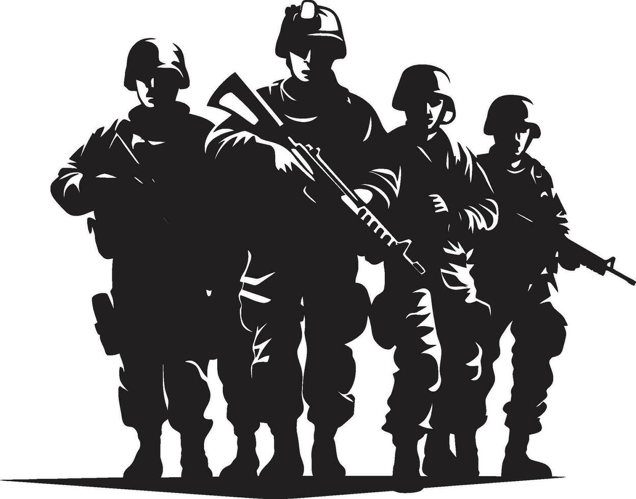 batalla Listo división vector fuerza emblema defensivo escuadrón negro Ejército grupo símbolo
