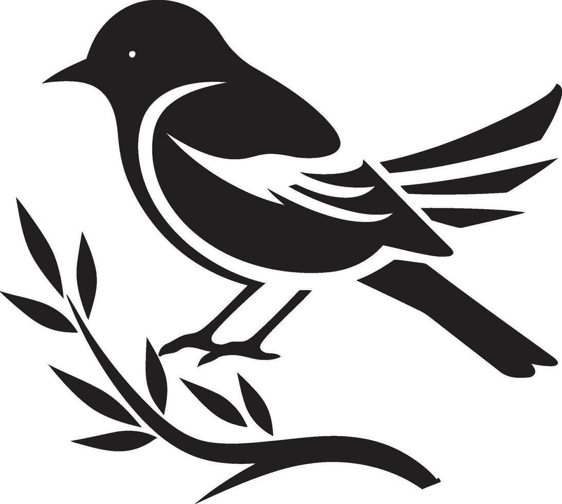 NestCraft Weaver Bird Icon Aerial Artistry Black Nest Emblem vector