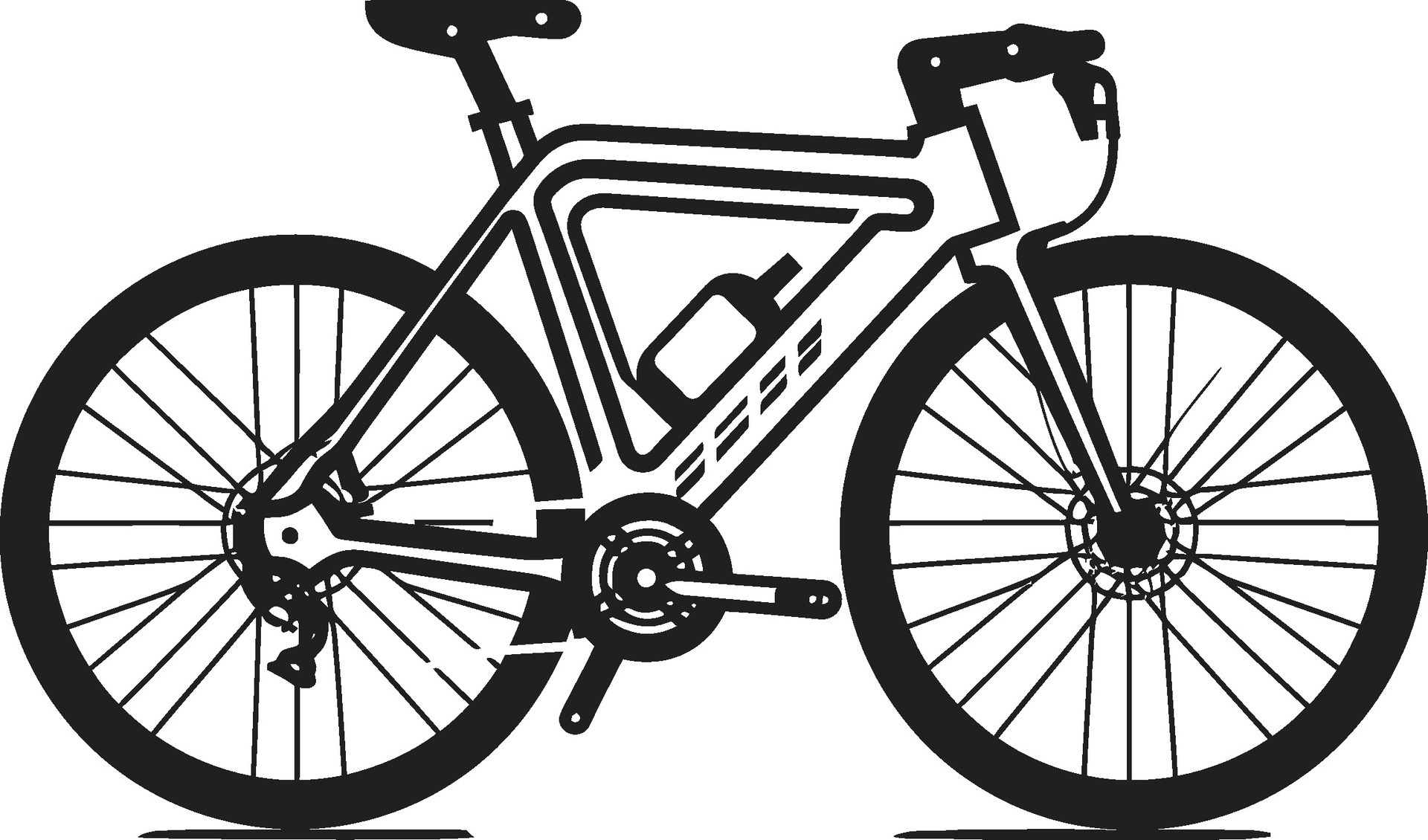 Speedway Emblem Black Bike Icon City Cruise Vector Bicycle Logo