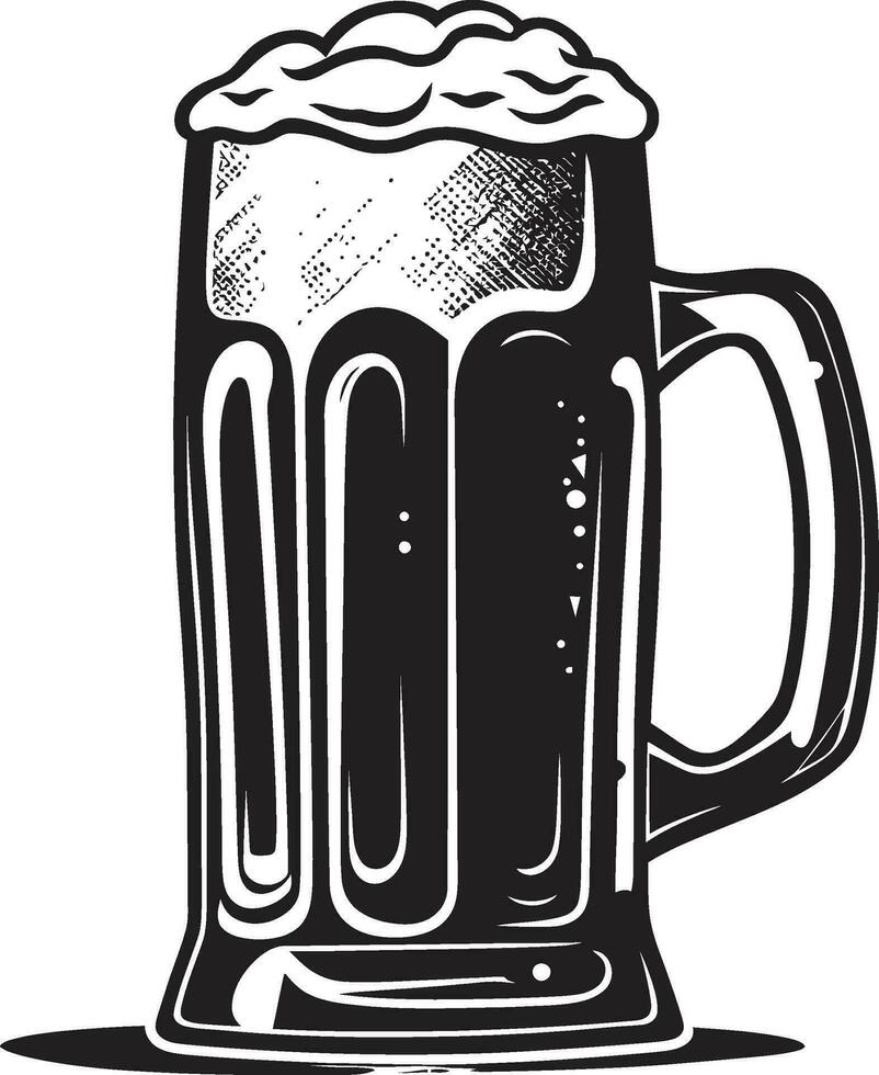 Barrel Brew Vector Beer Glass Icon Stout Symbol Black Ale Emblem