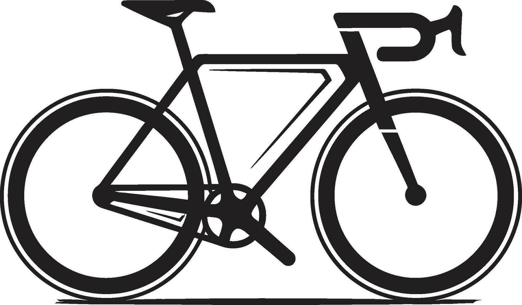ClassicWheel Black Bike Icon Design CycleCraft Sleek Black Bike Emblem vector