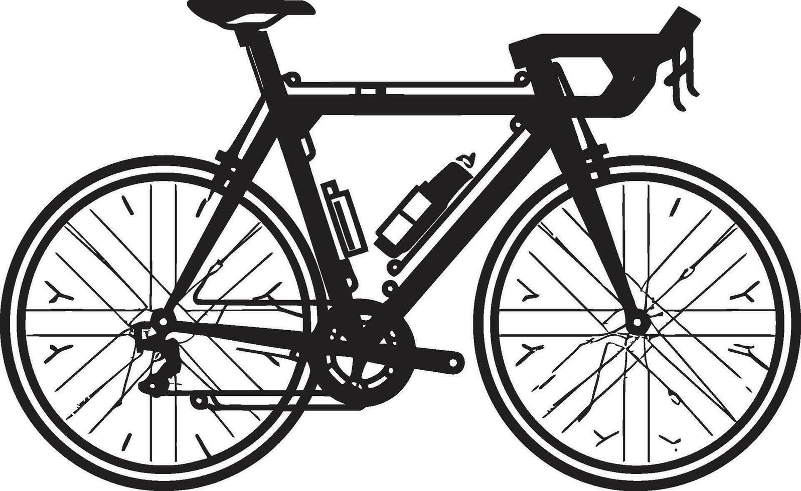 City Cruise Vector Bicycle Logo Classic Wheel Black Bike Design