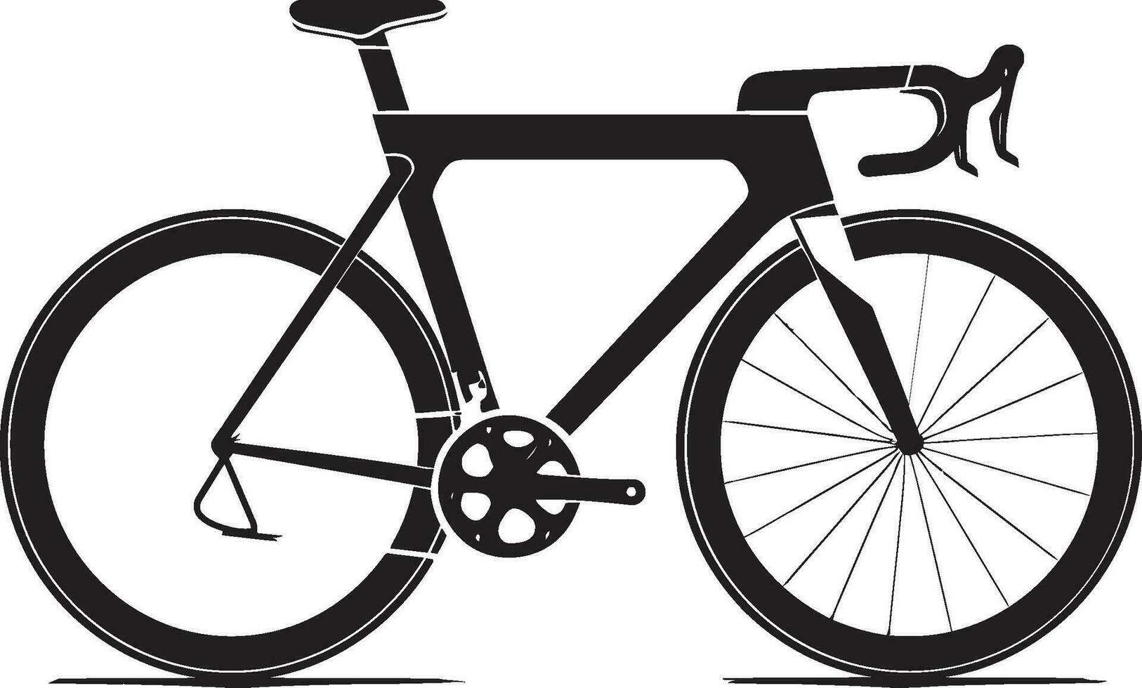 ciclo camino vector icono diseño pista de carreras emblema negro bicicleta icono