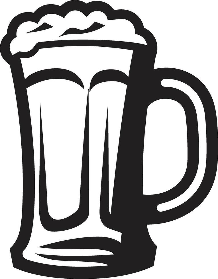 Stout Symbol Black Ale Emblem Hop Harvest Vector Beer Stein Logo