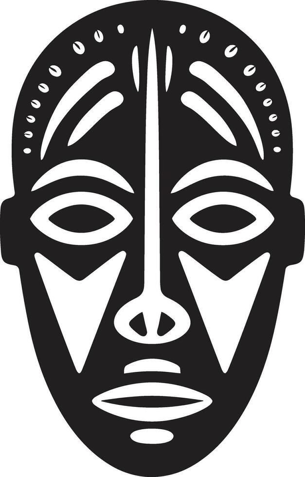sagrado impresión africano máscara vector logo étnico esencia tribal vector emblema