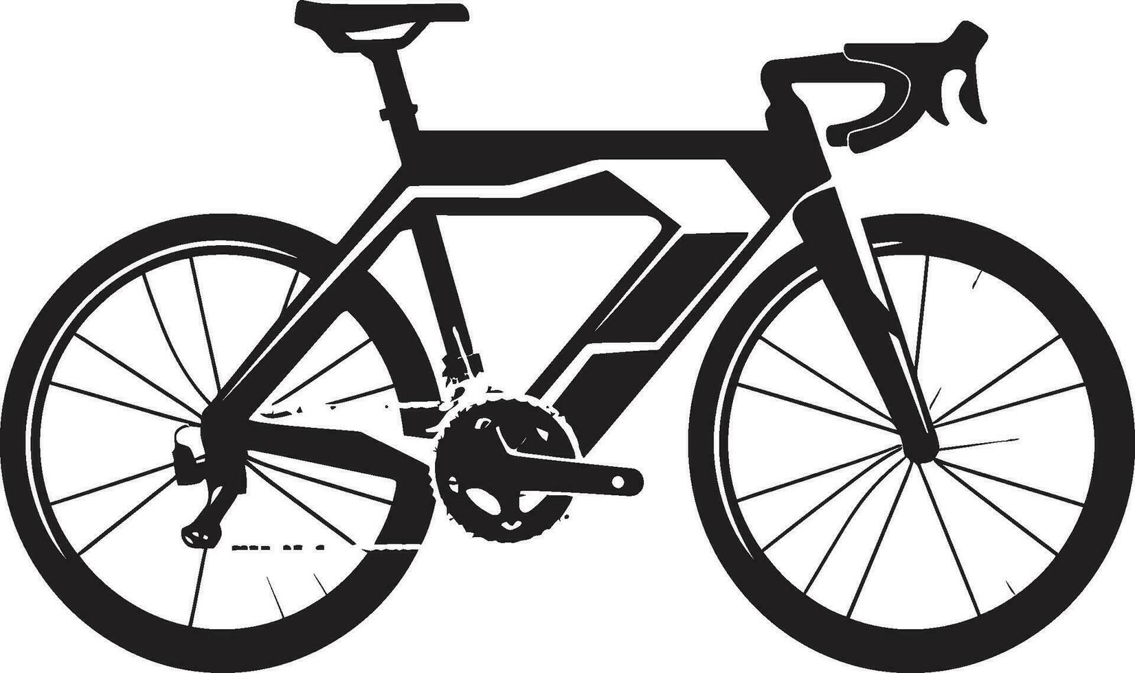Cycle Craft Black Vector Icon Pedal Emblem Bike Logo Design