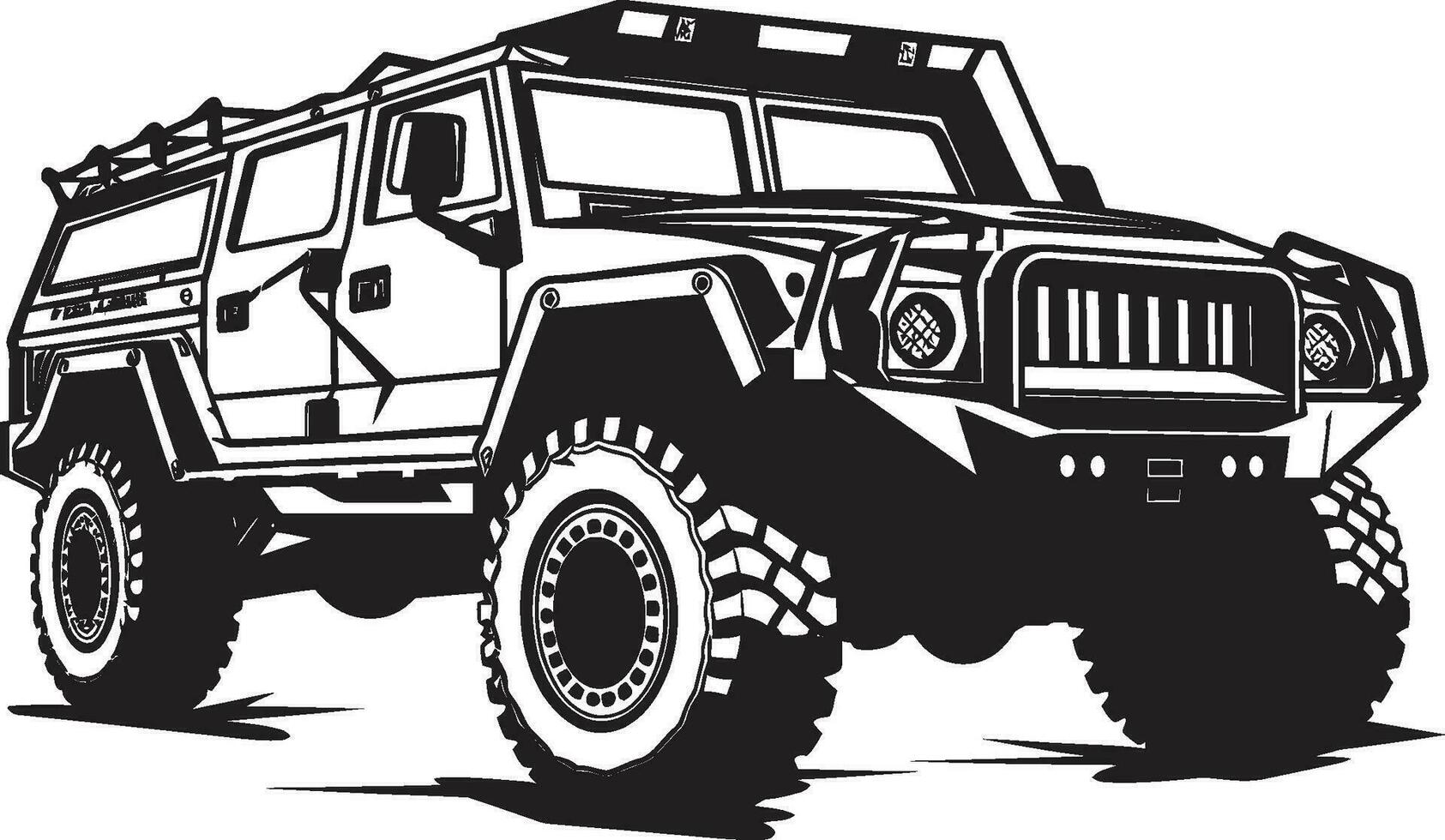 combate crucero vector militar símbolo pionero reconocimiento negro 4x4 emblema