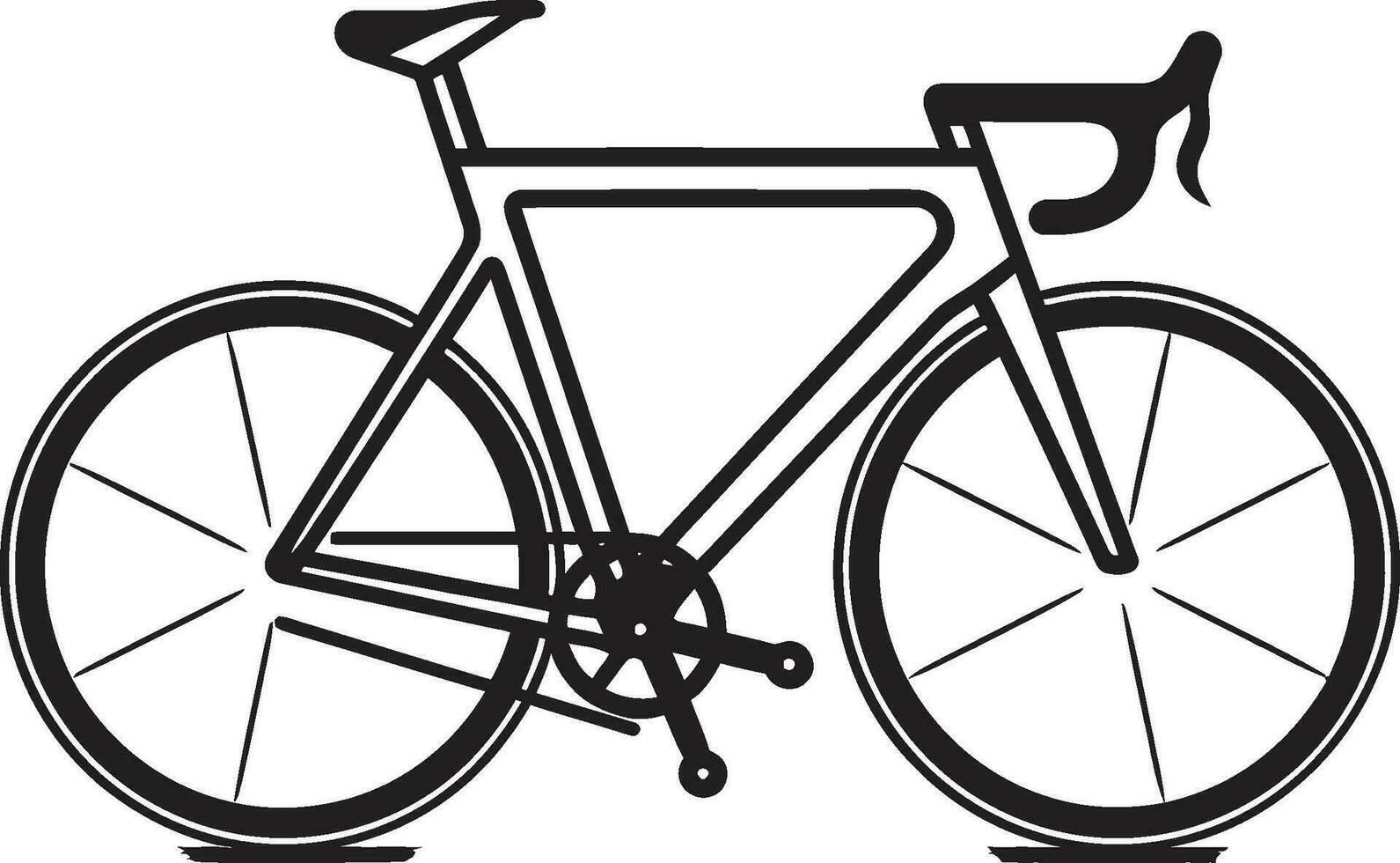 Cycle Craft Black Vector Icon Pedal Emblem Bike Logo Design