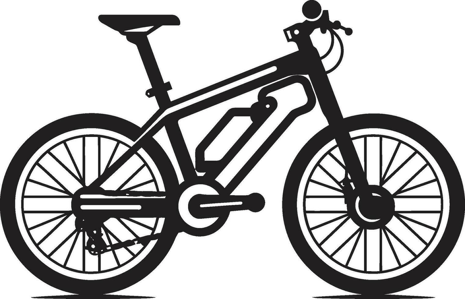 rueda clásica negro bicicleta icono diseño ciclocraft pulcro negro bicicleta emblema vector