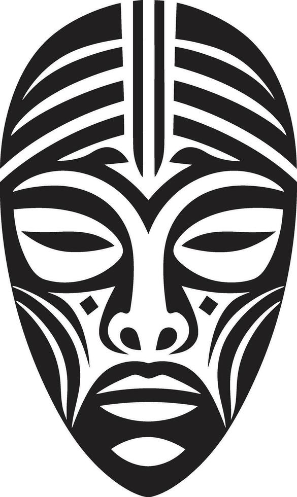 ritualista ecos negro máscara vector icono espiritual patrimonio africano tribal logo