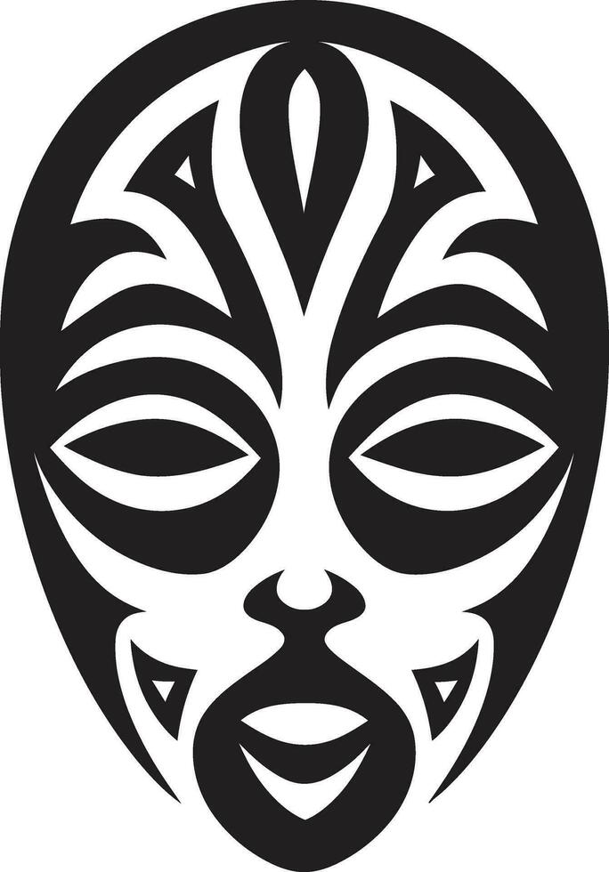 tribal ensueño africano máscara emblema diseño místico crónicas africano tribal icono vector