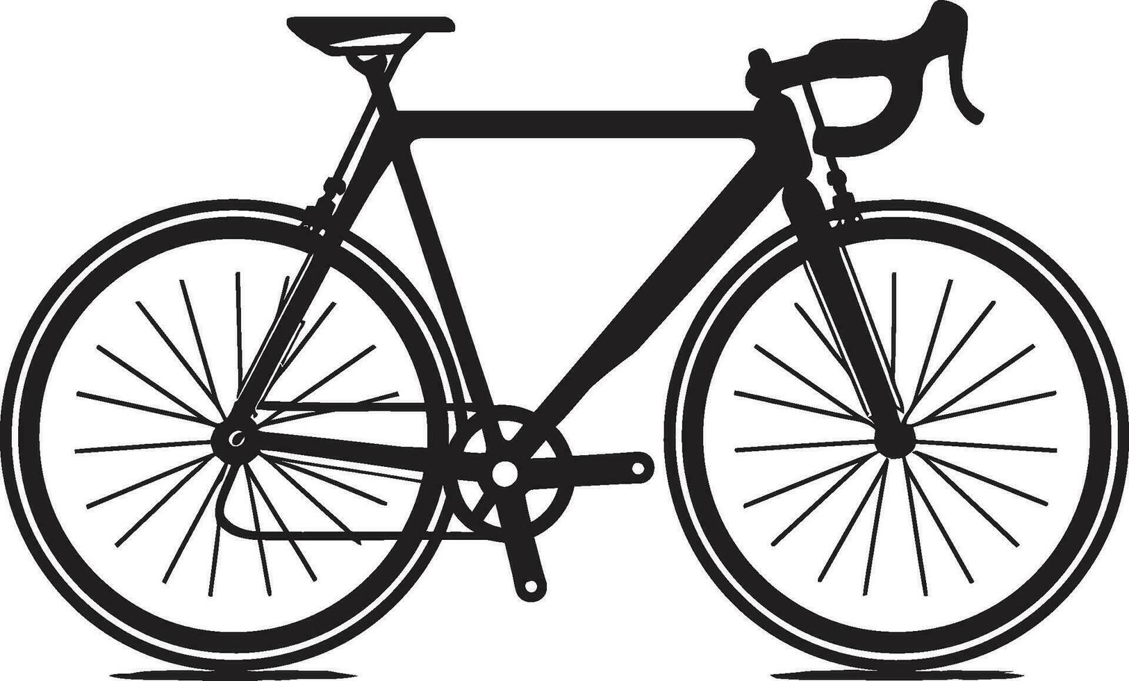 Classic Wheel Black Bike Design Cycle Craft Black Vector Icon