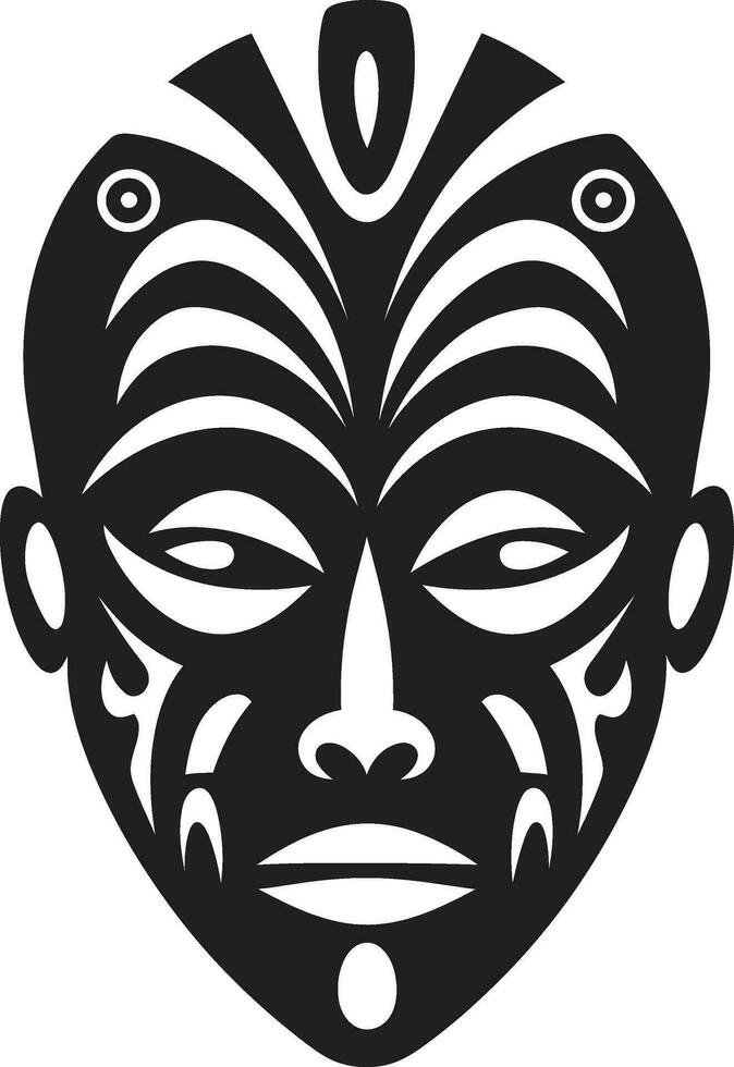 étnico identidad vector negro icono de tribal máscara tribal esencia africano máscara vector emblema