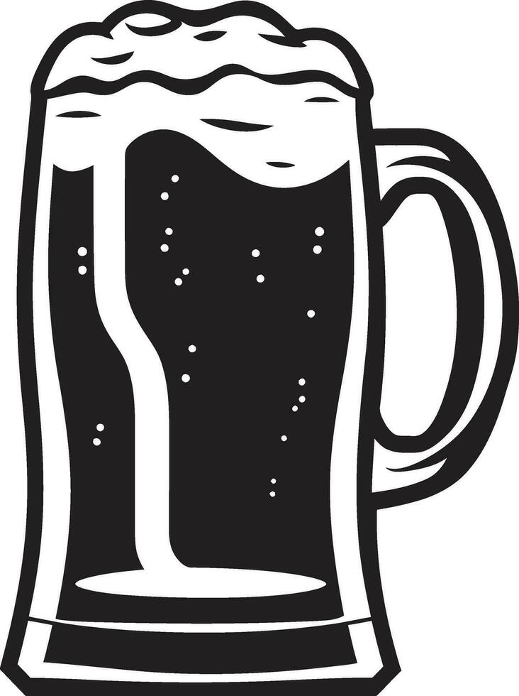 Brewmaster s Pride Black Logo Beer Mug Hoppy Emblem Vector Mug Icon Design