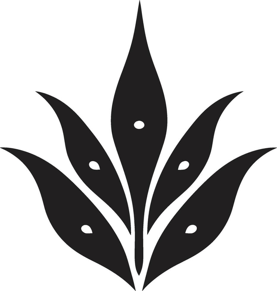 naturaleza s renovación negro áloe planta logo verde armonía áloe vera vector icono