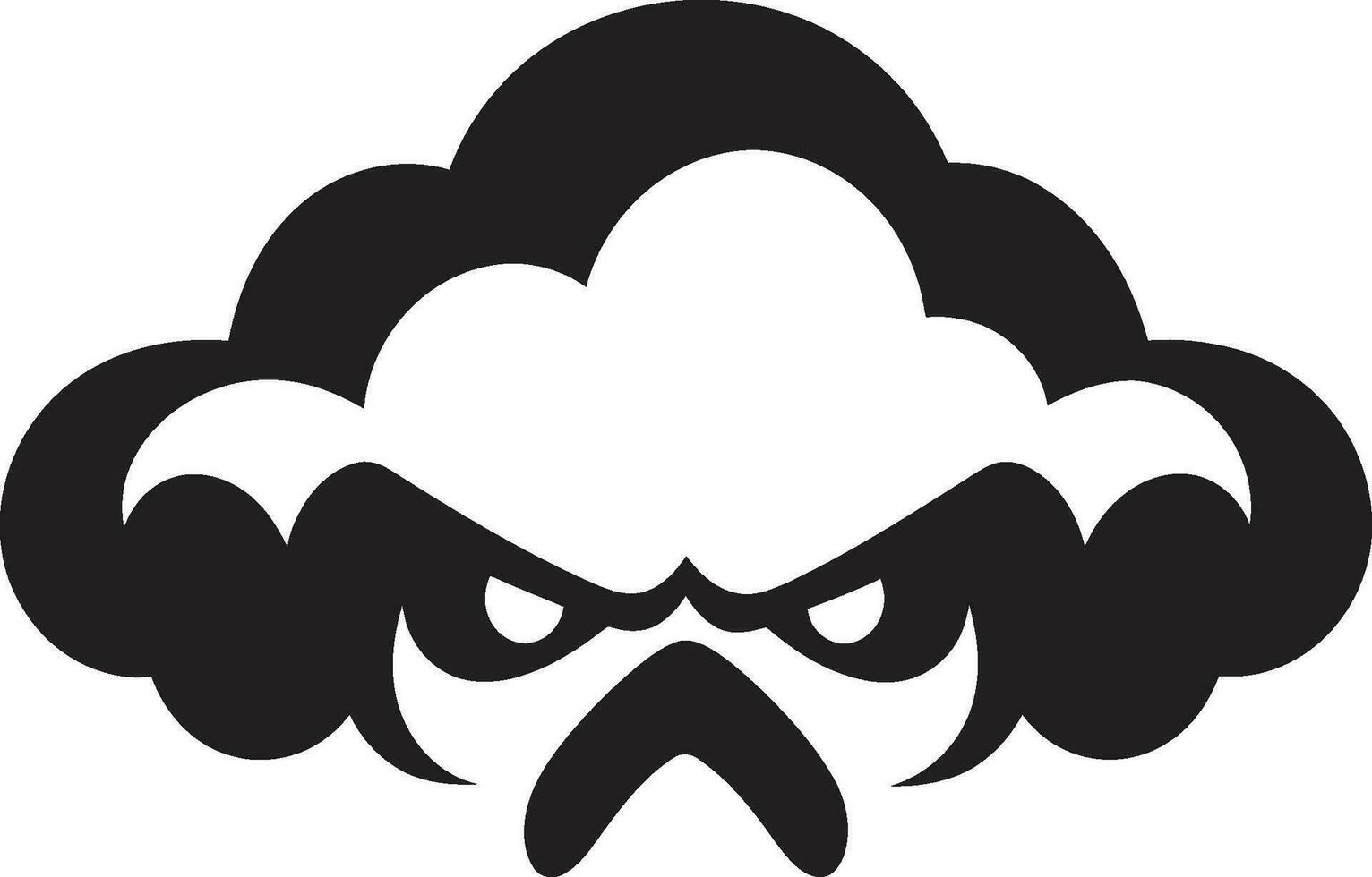 Thunderous Fume Vector Angry Cloud Design Tempestuous Squall Angry Black Cloud